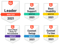 Podsumowanie nagród dla CodeTwo zdobytych w 2021 roku na G2.com