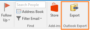 Outlook Export w Outlooku