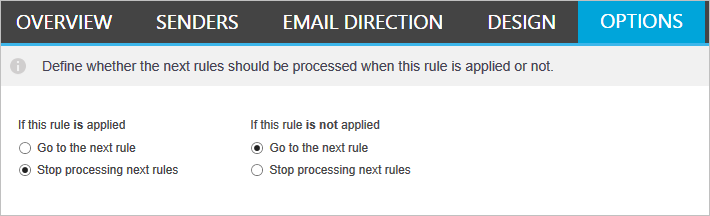 Opcje w panelu administracyjnym CodeTwo Email Signatures for Office 365 