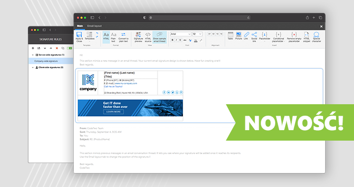 Całkowicie webowy interfejs wkrótce w CodeTwo Email Signatures for Office 365