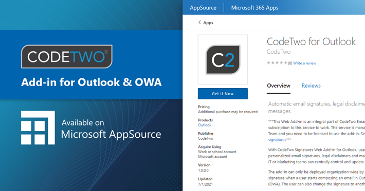 Nowoczesny dodatek do podpisów email udostępniony w Microsoft AppSource – CodeTwo (ponownie!) zostawia konkurencję w tyle