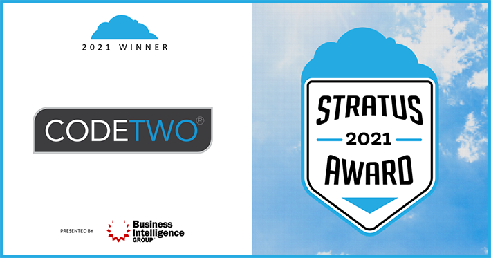 2021 Stratus Awards – CodeTwo najlepszą firmą tworzącą rozwiązania chmurowe