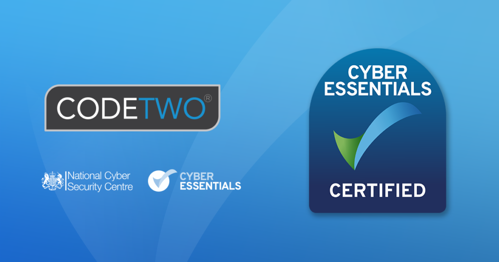 CodeTwo otrzymało certyfikat Cyber Essentials
