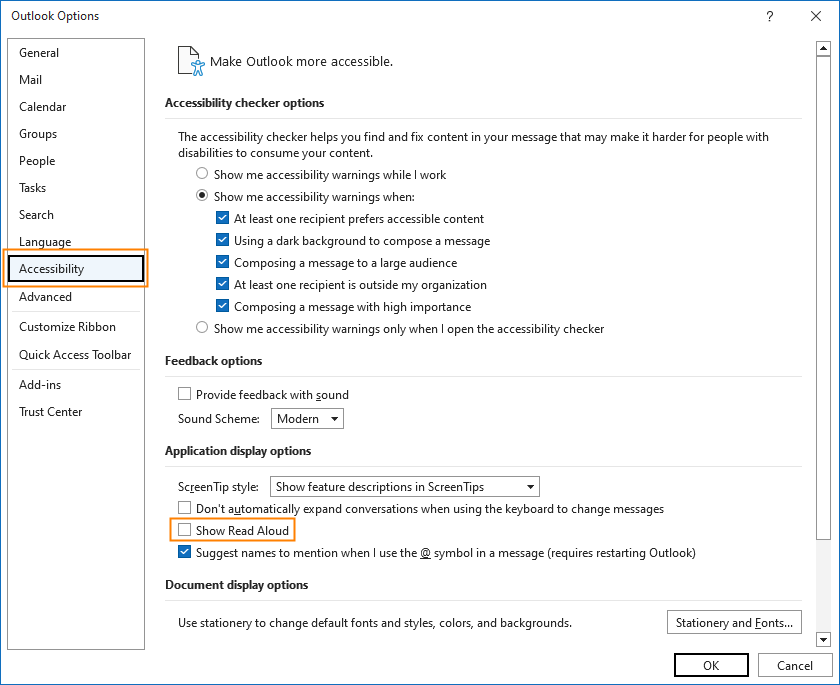 ShowReadAloudinOutlook Blog firmowy