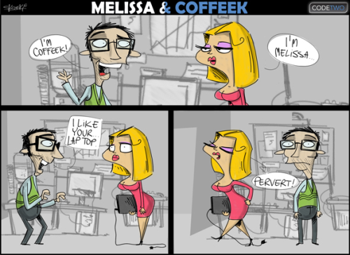 Historia spotkania Melissy i Coffeeka, czyli jak to jest w nowoczesnym biurze.