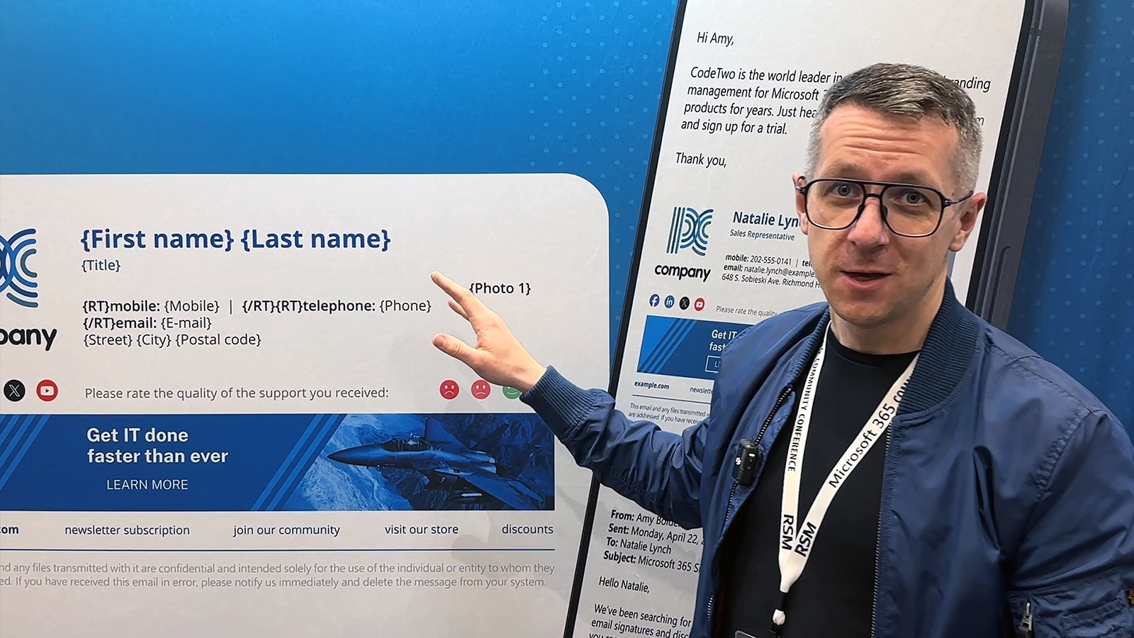 Company-wide email signatures explained live from Microsoft 365 Community Conference, Orlando