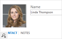 Zdjęcie użytkownika Office 365 wyświetlone w kontakcie w Outlooku.