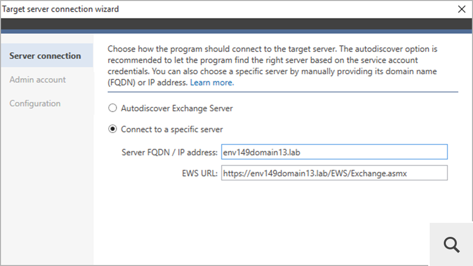 Dostępne w programie kreatory pozwalają na łatwą konfigurację połączenia, niezależnie od środowiska (lokalny serwer Exchange, Microsoft 365 czy serwer IMAP). Proces ten jest zazwyczaj w pełni zautomatyzowany, ale możesz również skonfigurować wszystkie ustawienia ręcznie.