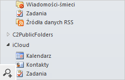 Foldery osobiste i foldery iCloud w Outlooku