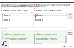 Podczas przywracania zasobów SharePoint można zmapować użytkowników i grupy użytkowników z serwera źródłowego z ich odpowiednikami na serwerze docelowym. Dzięki temu program będzie mógł przypisać odpowiednie  uprawnienia na serwerze docelowym.