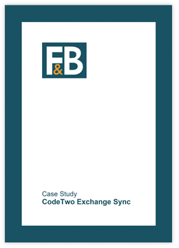 CodeTwo Exchange Sync - case study firmy F&B 