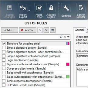 CodeTwo Exchange Rules Pro - Zakładka General