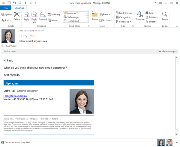 Podpis email ze zdjęciem z Active Directory w Microsoft Outlook