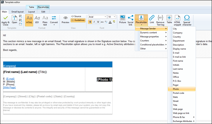 CodeTwo Email Signatures On-prem: Dodawanie pola dynamicznego, w którego miejsce wstawiane będą zdjęcia z Active Directory