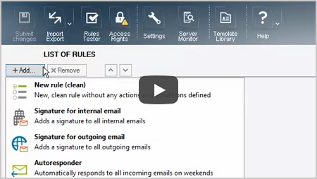 Tworzenie reguły dodającej podpis email na serwerze Exchange przy użyciu programu CodeTwo